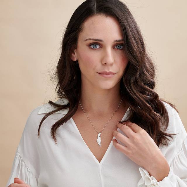 Personalized Israel Map Necklace In Sterling Silver IsraelBlessing personalized-israel-map-necklace-in-sterling-silver-israelblessing