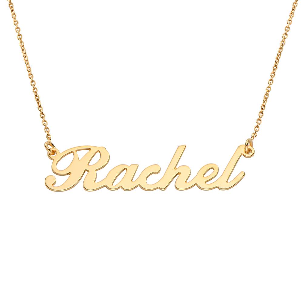Classic English Name Necklace in 14K Solid Yellow Gold-1 product photo