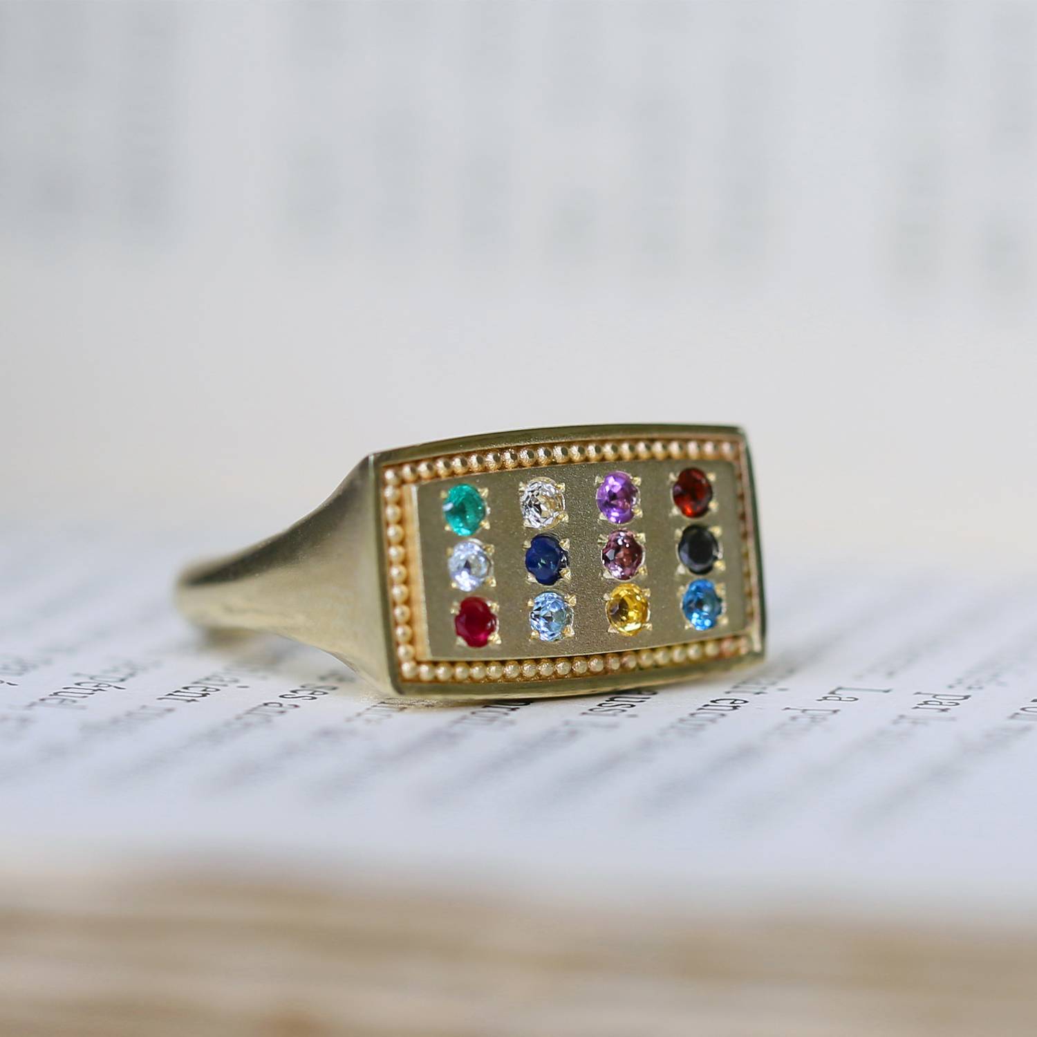 14k Yellow Gold Hoshen Ring-4 product photo