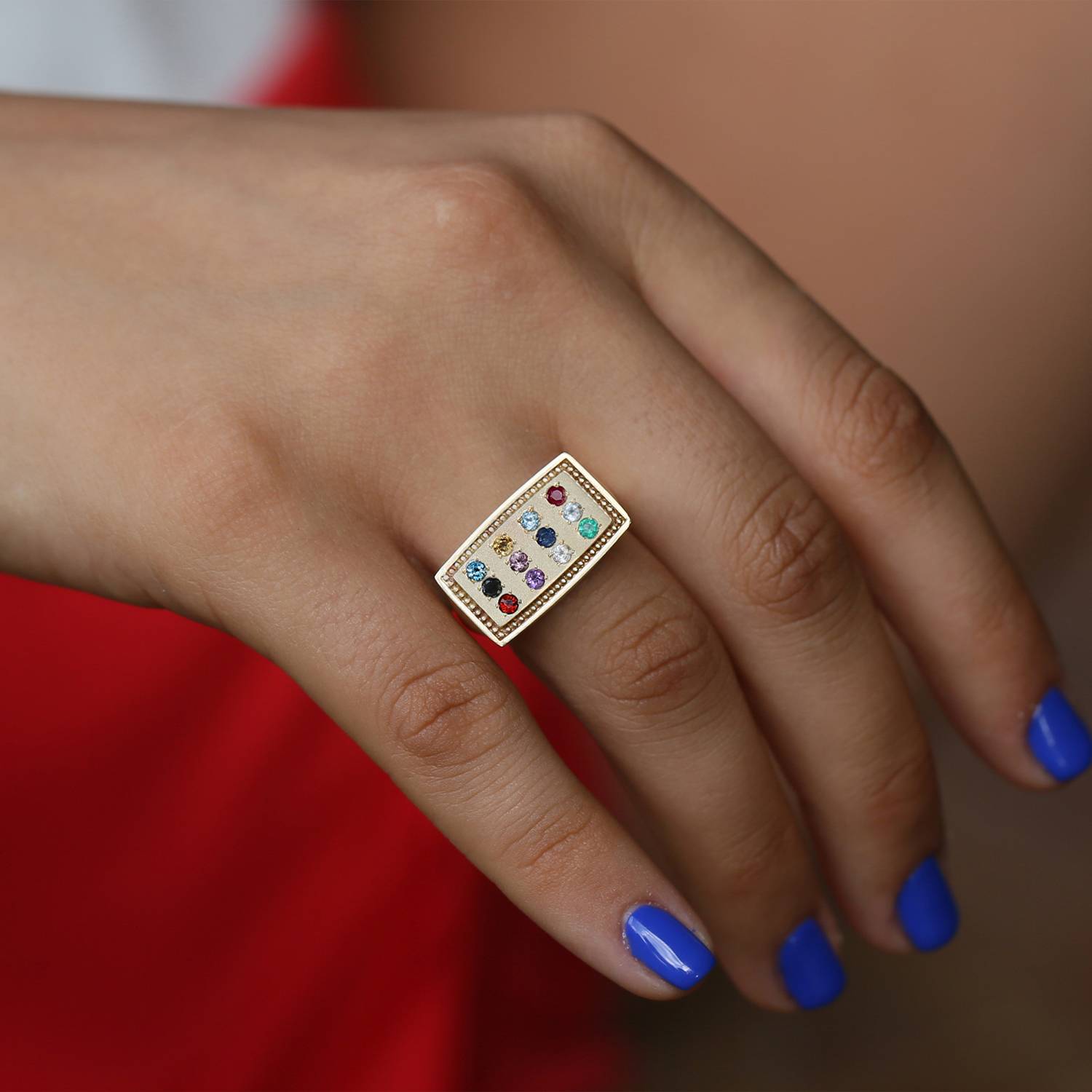 14k Yellow Gold Hoshen Ring-3 product photo