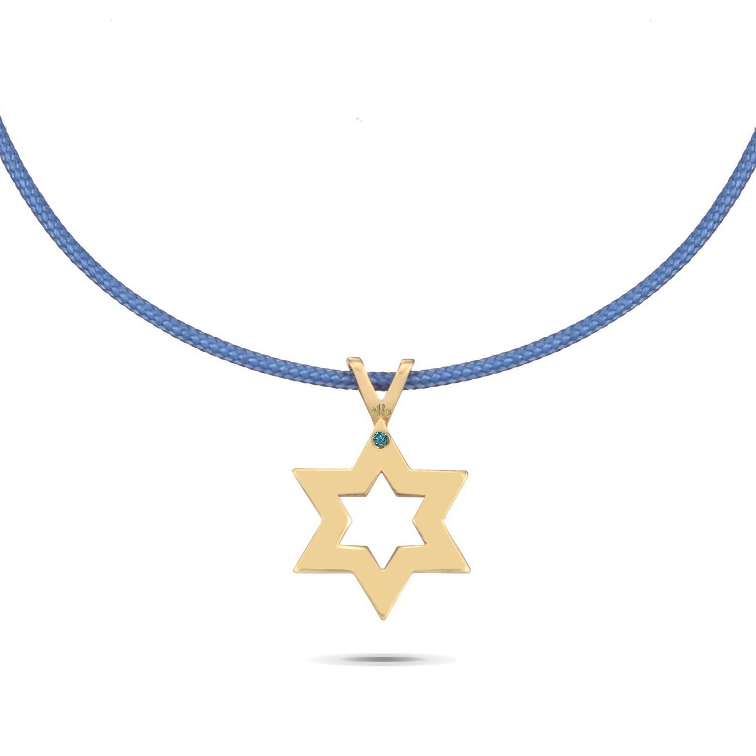 Black Diamonds Star of David - 14k Yellow Gold-2 Black Diamonds Star of David - 14k Yellow Gold-2 product photo