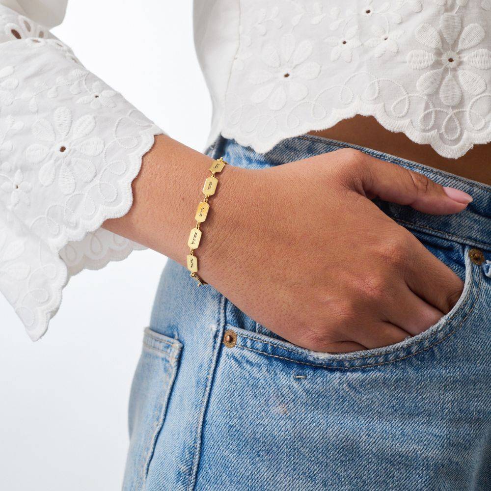10 Names Eternal Bracelet in Gold Vermeil-1 product photo
