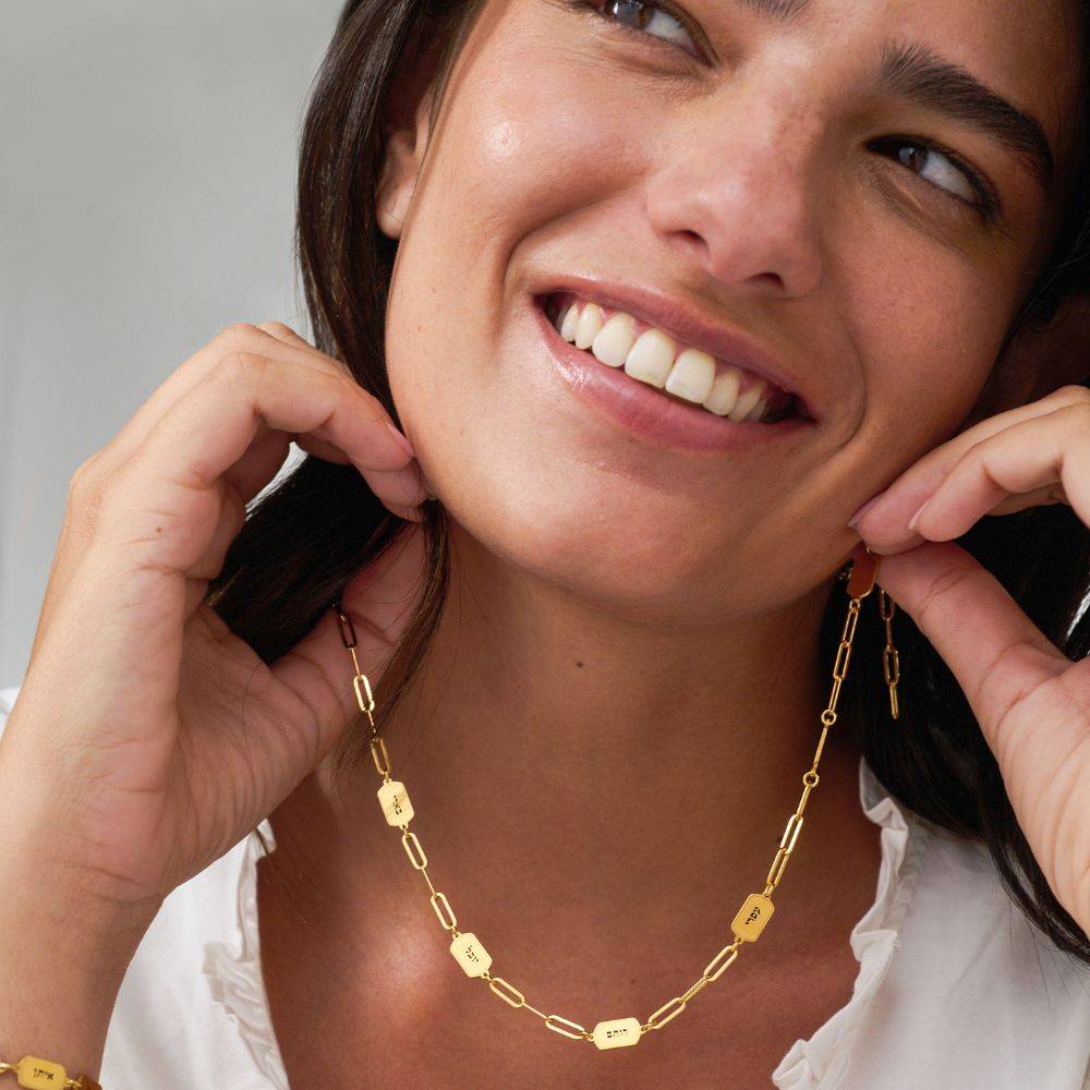 Eternal Name Link Necklace in Gold Vermeil-1 Eternal Name Link Necklace in Gold Vermeil-1 product photo