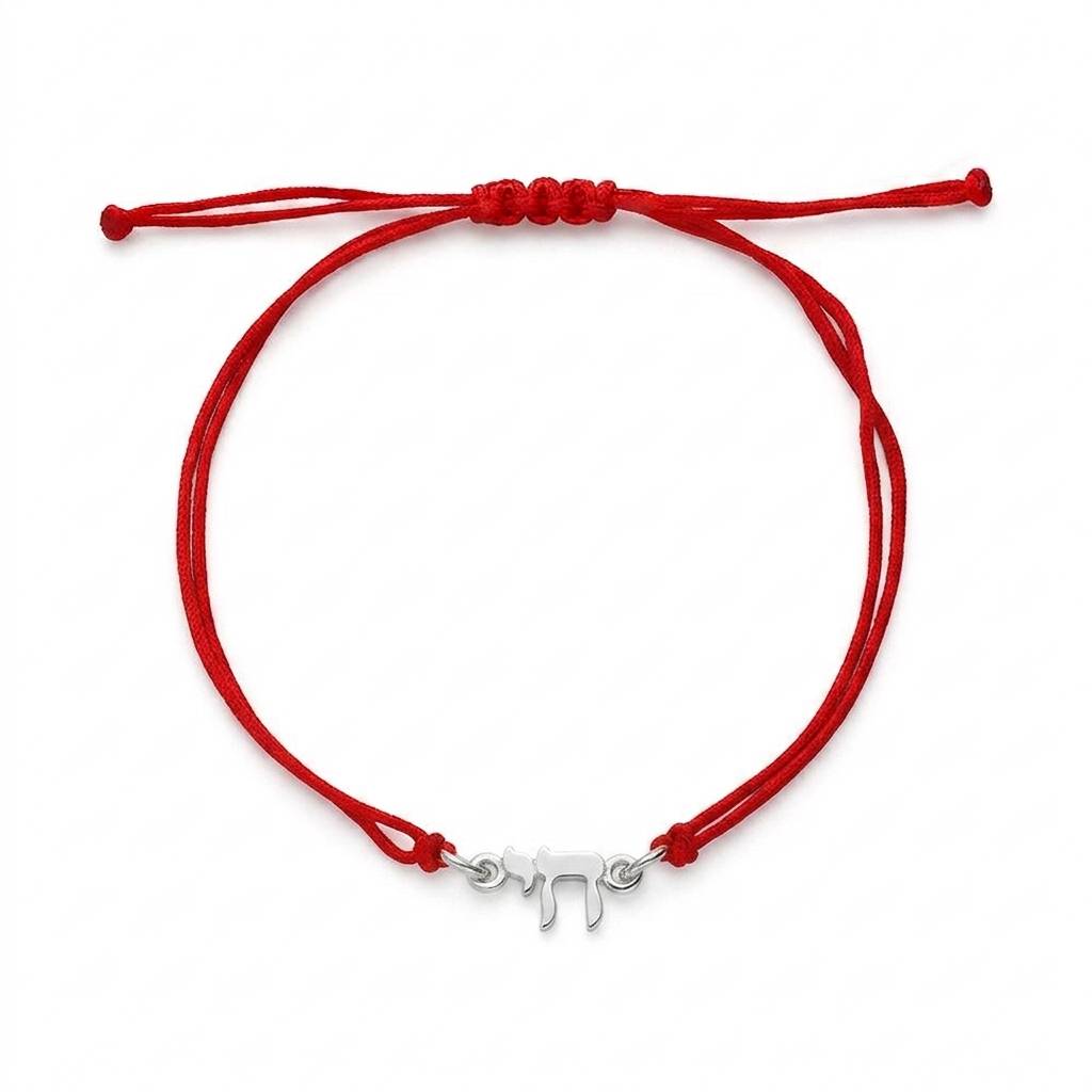 Chai String Bracelet in Sterling Silver-1 product photo
