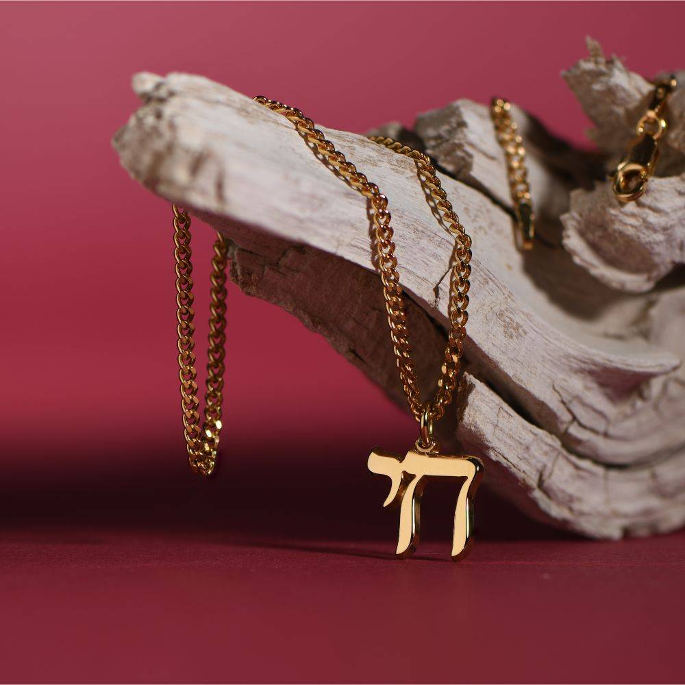 Classic Chai Necklace for Men in Vermeil Gold-3 product photo