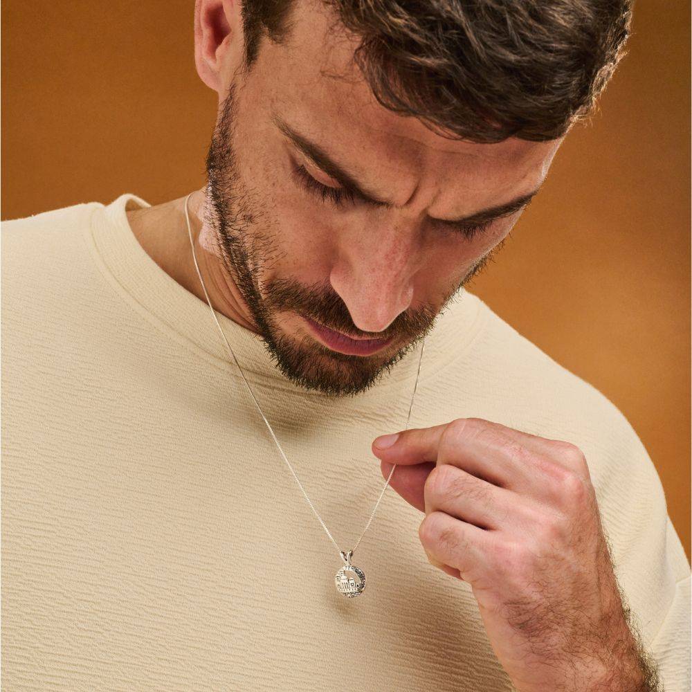 Cut Out Small Jerusalem Disc Necklace-4 Cut Out Small Jerusalem Disc Necklace-4 product photo