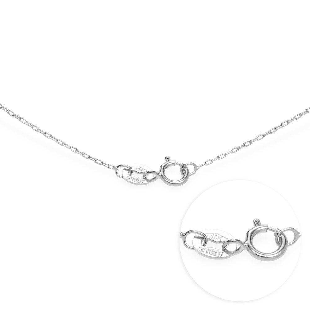 3D Engraved Bar Necklace in 10K White Gold-5 product photo