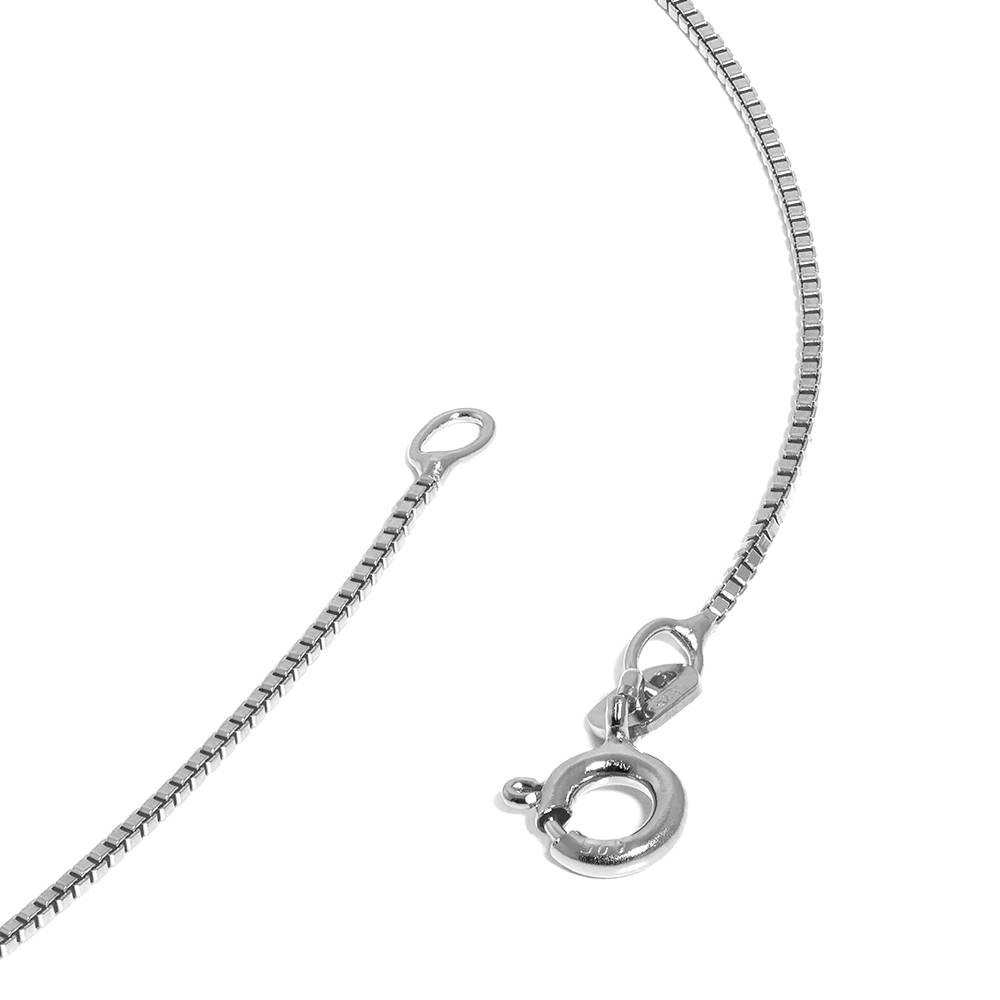 3D Engraved Bar Necklace in Sterling Silver-3 product photo