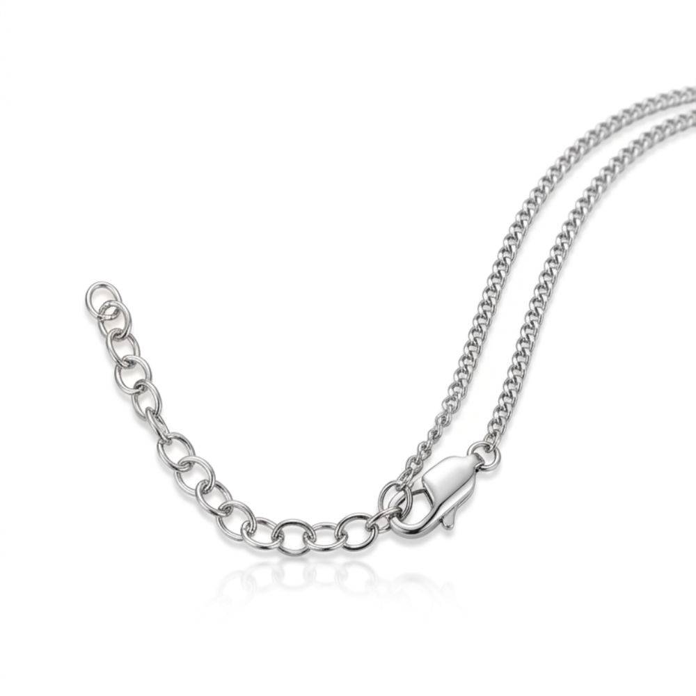 SILVER925 STONE BAR NECKLACE/シルバー/ネックレス Lapis Stone Hebrew Bar Necklace for Men - Israel Blessing