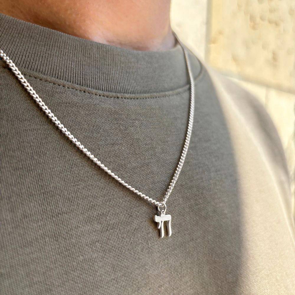 Elegant White Gold Necklace Men Photosnull