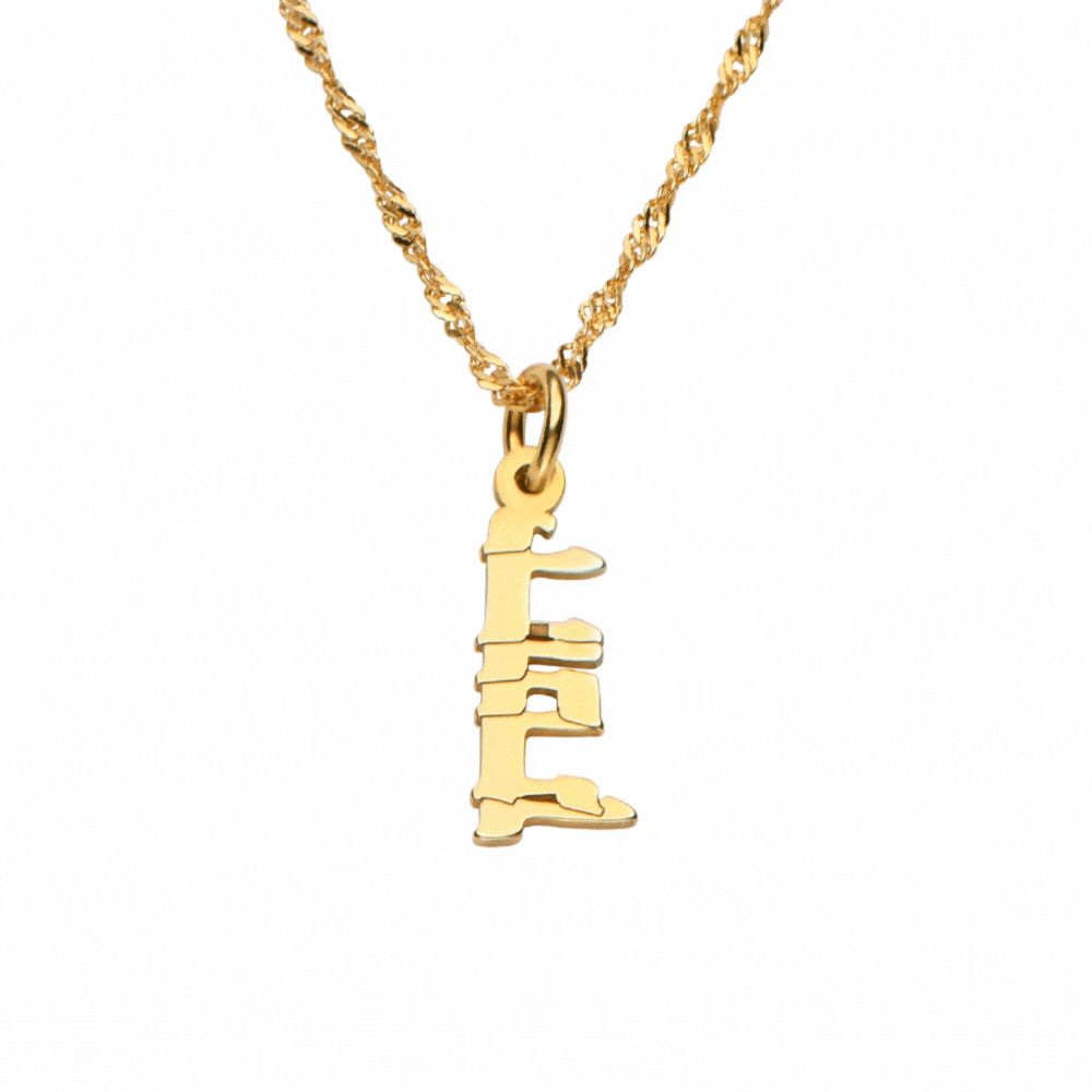 Mini Hebrew Name Drops in Gold Vermeil-1 product photo