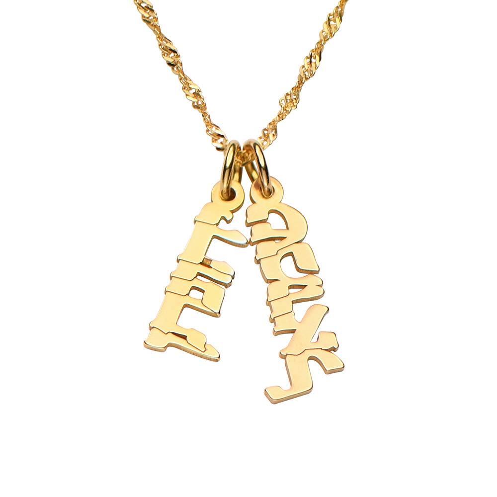 Mini Hebrew Name Drops in Gold Vermeil-7 Mini Hebrew Name Drops in Gold Vermeil-7 product photo