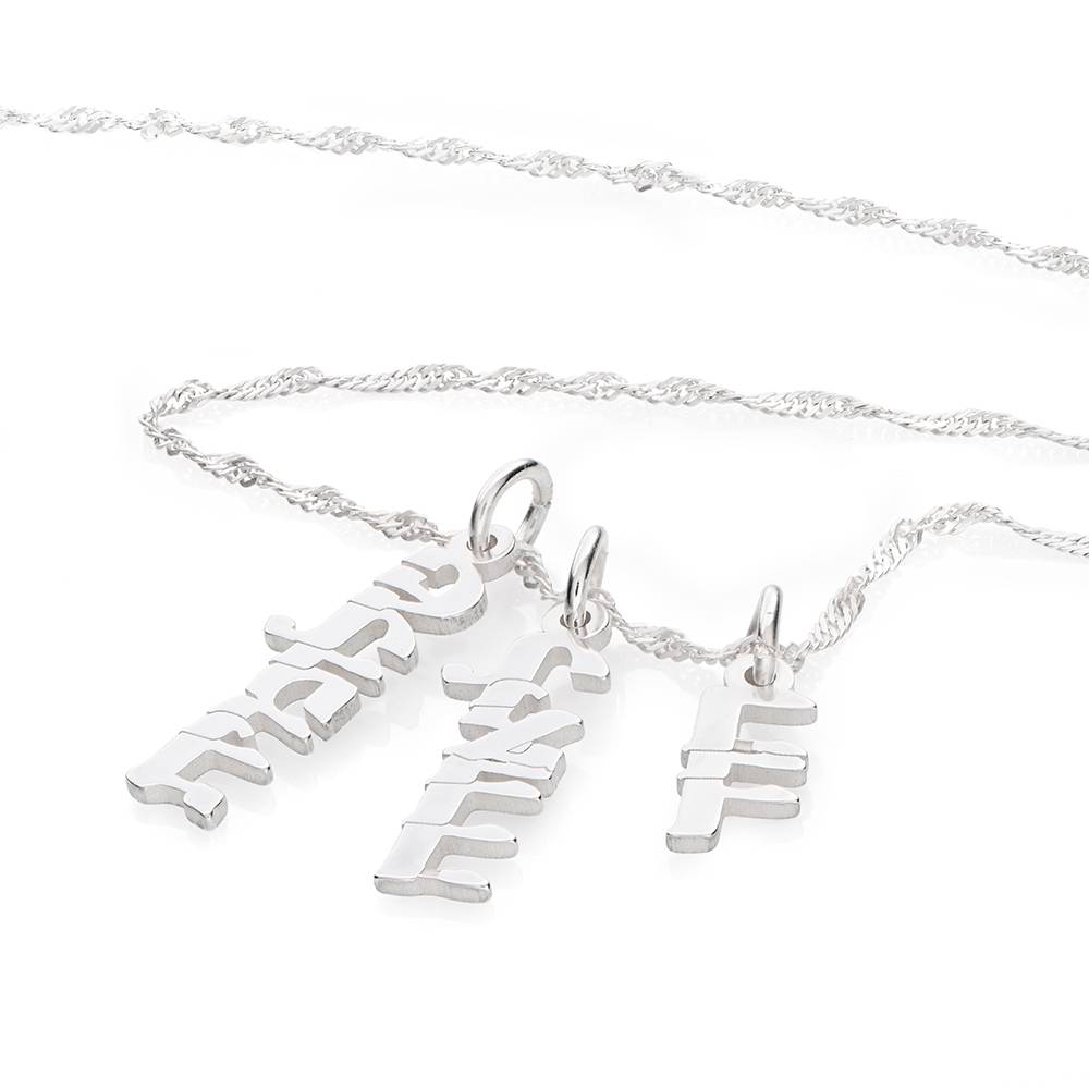 Mini Hebrew Name Drops in Sterling Silver-6 product photo