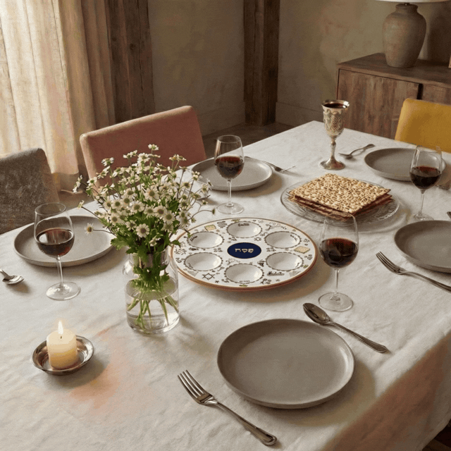 Passover Seder Plate - Bloom - Israel Blessing