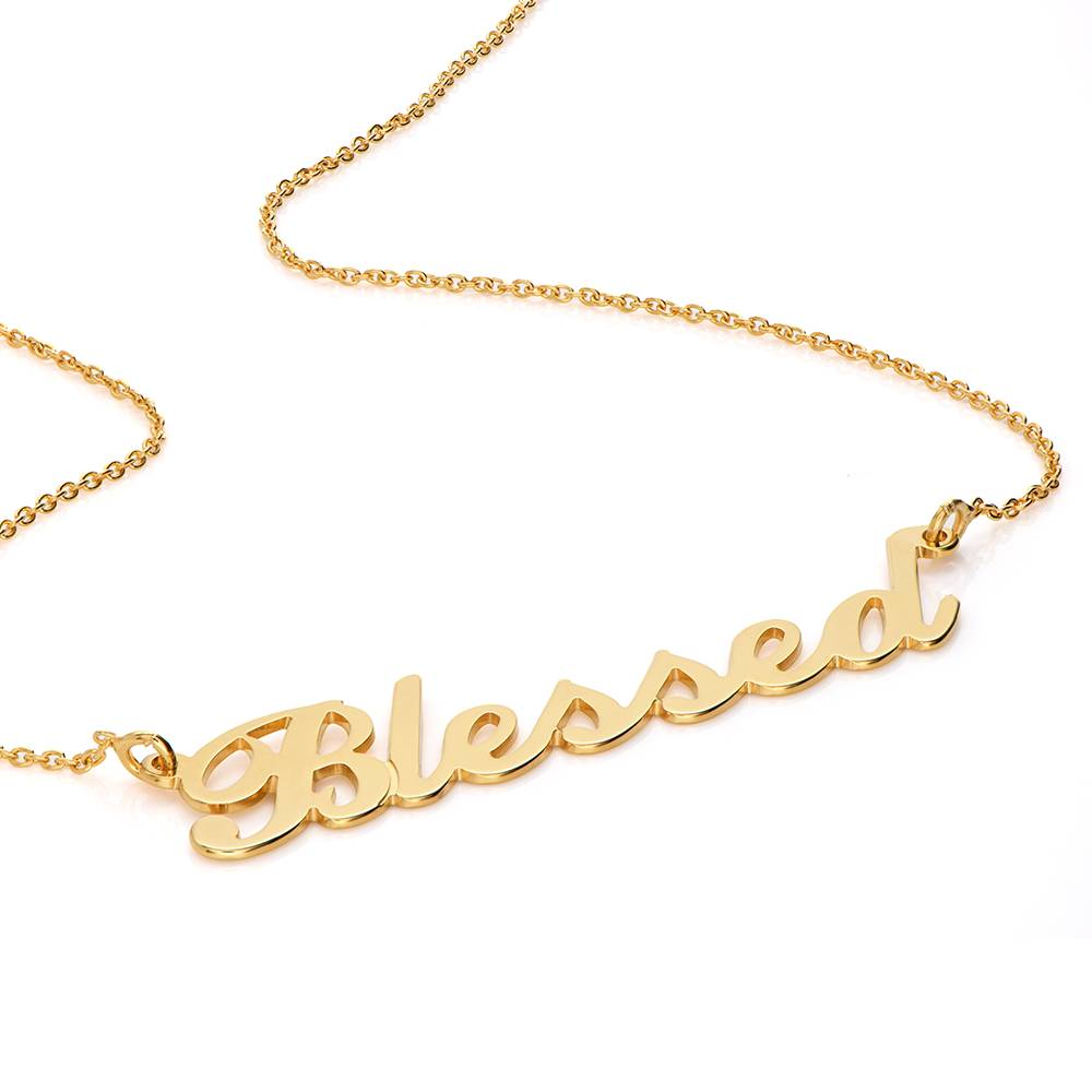 Blessed Cocktail Name Necklace in 18K Gold Vermeil-2 Blessed Cocktail Name Necklace in 18K Gold Vermeil-2 product photo