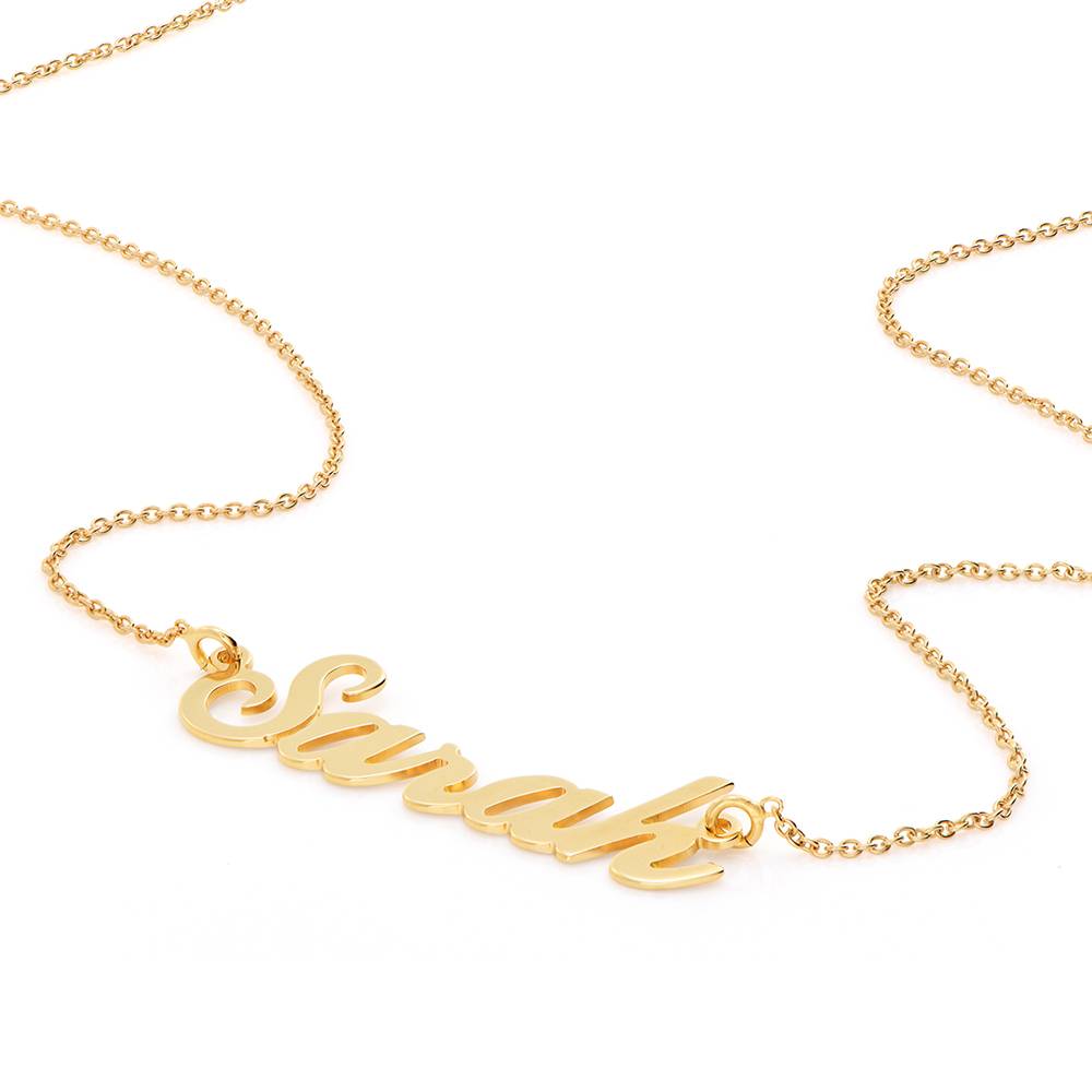 Classic English Name Necklace in Gold Vermeil-1 product photo