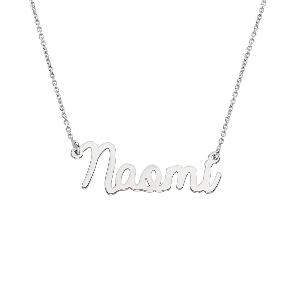 English Cursive Name Necklace in Sterling Silver-2 product photo