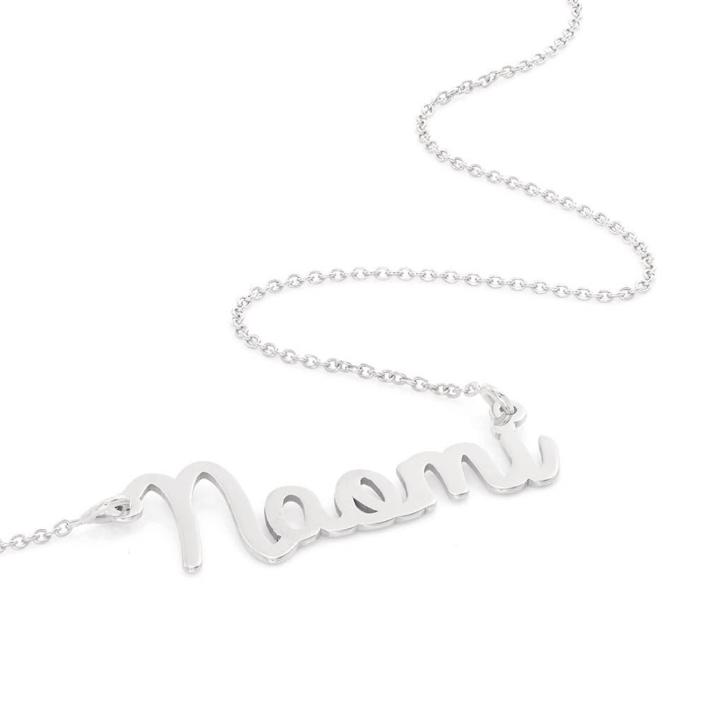 English Cursive Name Necklace in Sterling Silver-1 product photo