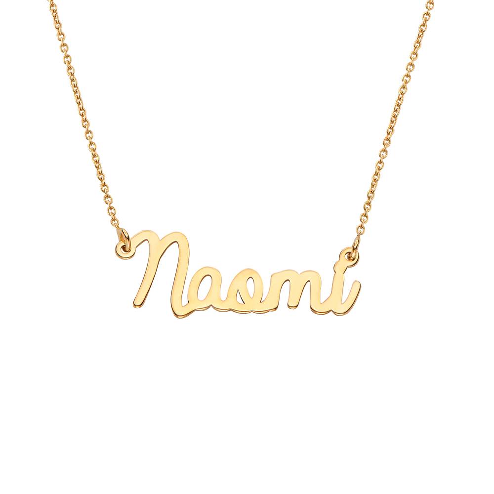 English Cursive Name Necklace in Gold Vermeil-1 product photo