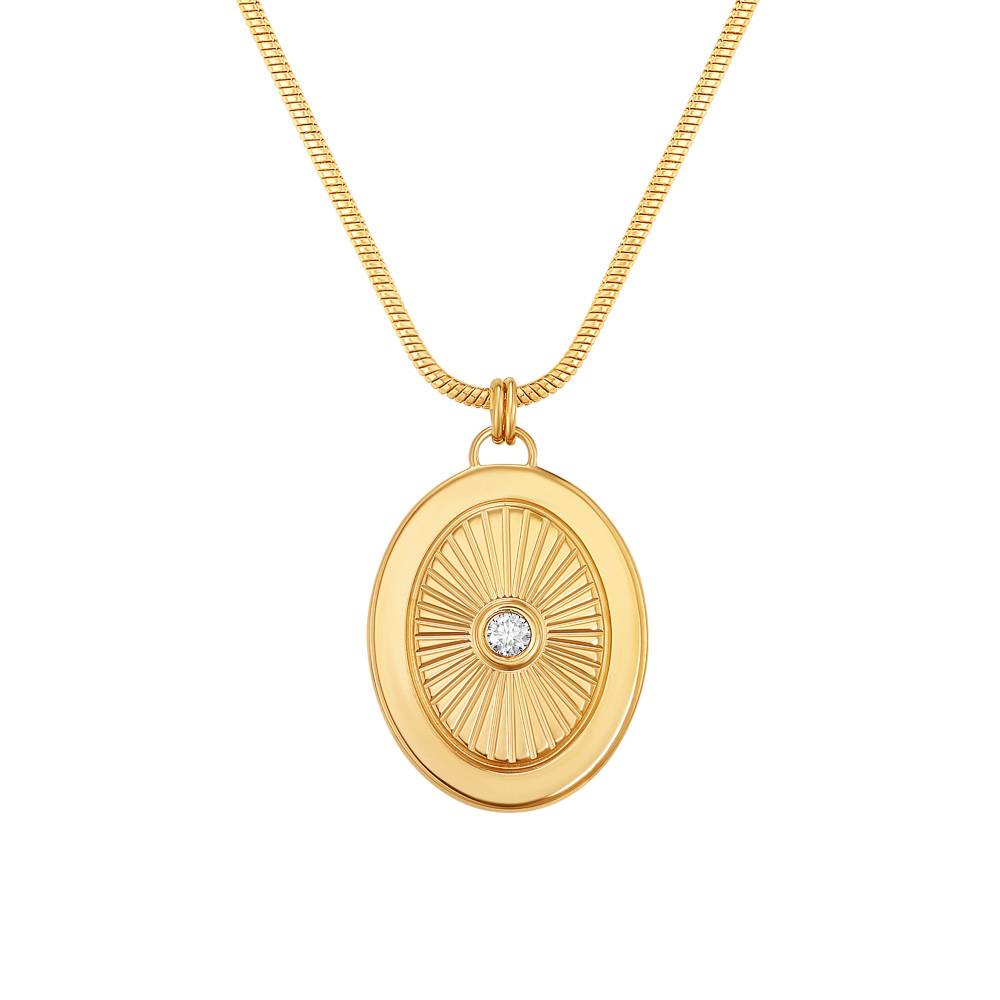 Radiant Kabbalah Pendant with Gemstone In Gold Plating-1 product photo