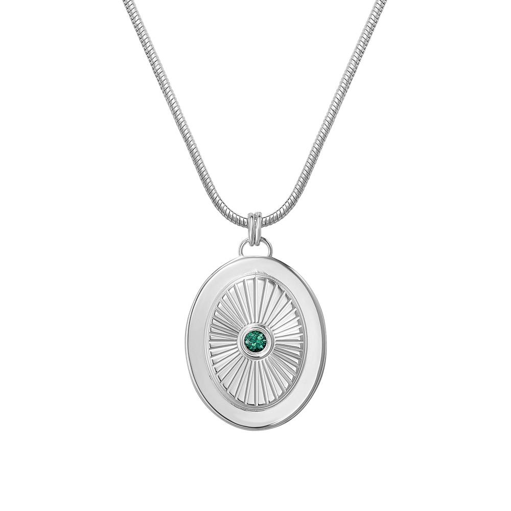 Radiant Kabbalah Pendant with Gemstone In Silver-1 product photo