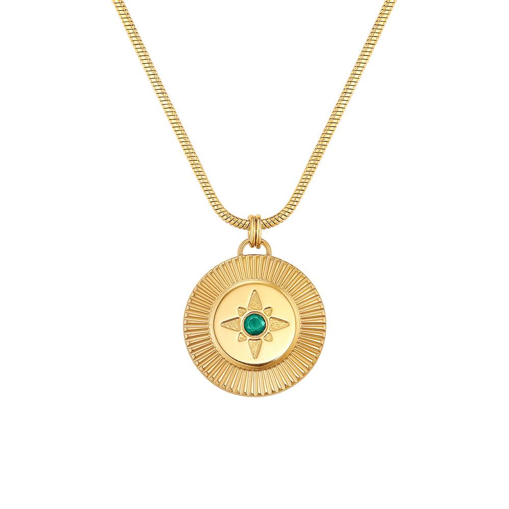 Radiant Starlight Pendant with Gemstone in Gold Plating-1 product photo