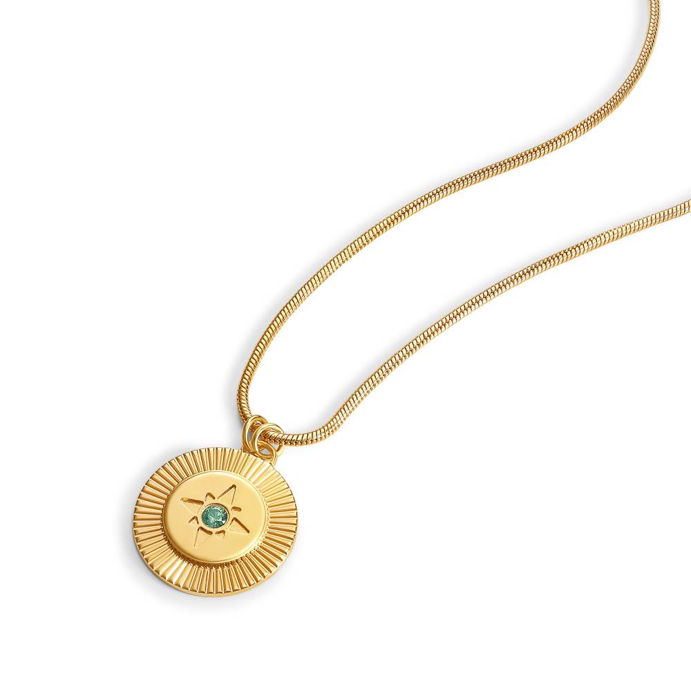 Radiant Starlight Pendant with Gemstone in Gold Vermeil-2 product photo