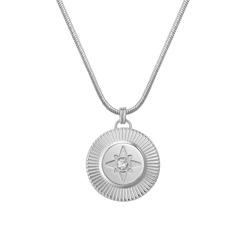 Radiant Starlight Pendant with Gemstone in Silver-1 product photo