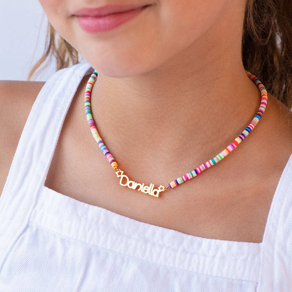 Hebrew Harmony Name Necklace in Gold Plating-4 Hebrew Harmony Name Necklace in Gold Plating-4 product photo