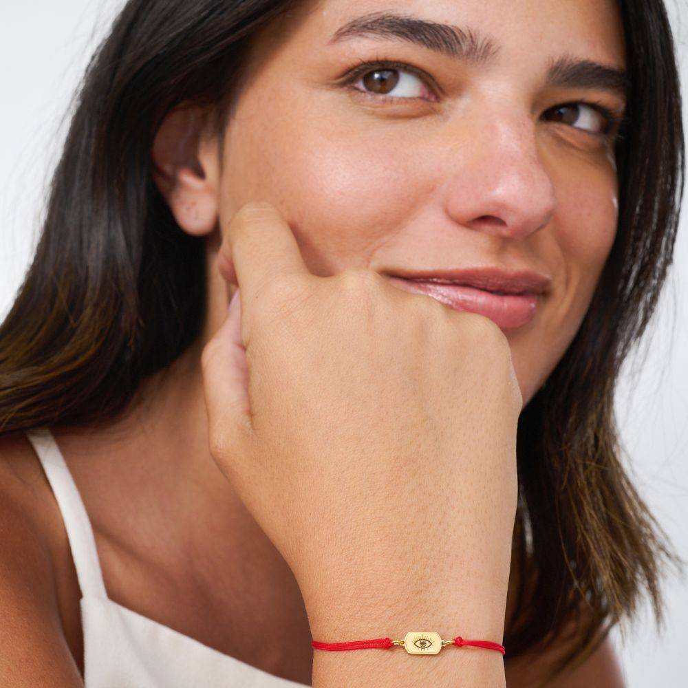 Red Cord Symbol Bracelet in 18K Gold Plating-7 Red Cord Symbol Bracelet in 18K Gold Plating-7 product photo