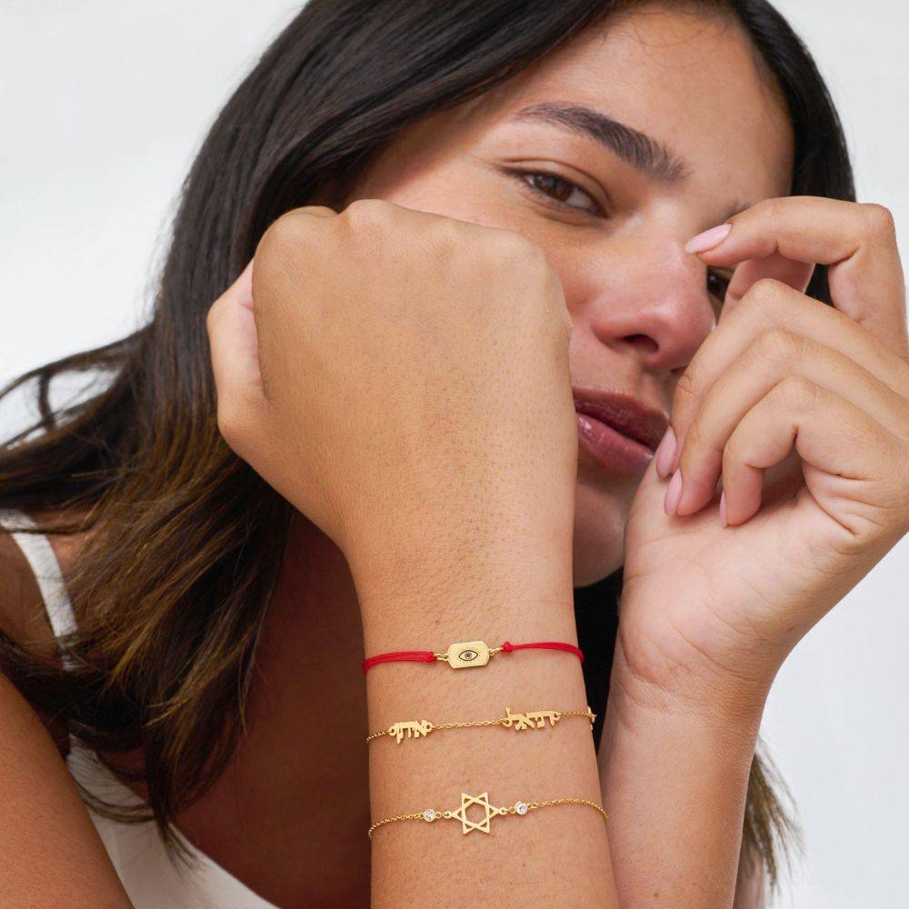 Red Cord Symbol Bracelet in 18K Gold Plating-2 Red Cord Symbol Bracelet in 18K Gold Plating-2 product photo