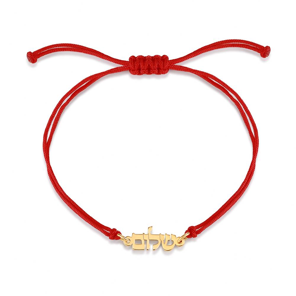 Shalom String Bracelet in Gold Plating-1 product photo