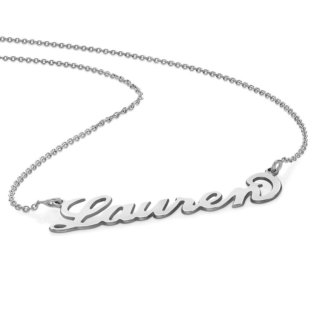 Carrie Style Silver Name Necklace-5 Carrie Style Silver Name Necklace-5 product photo