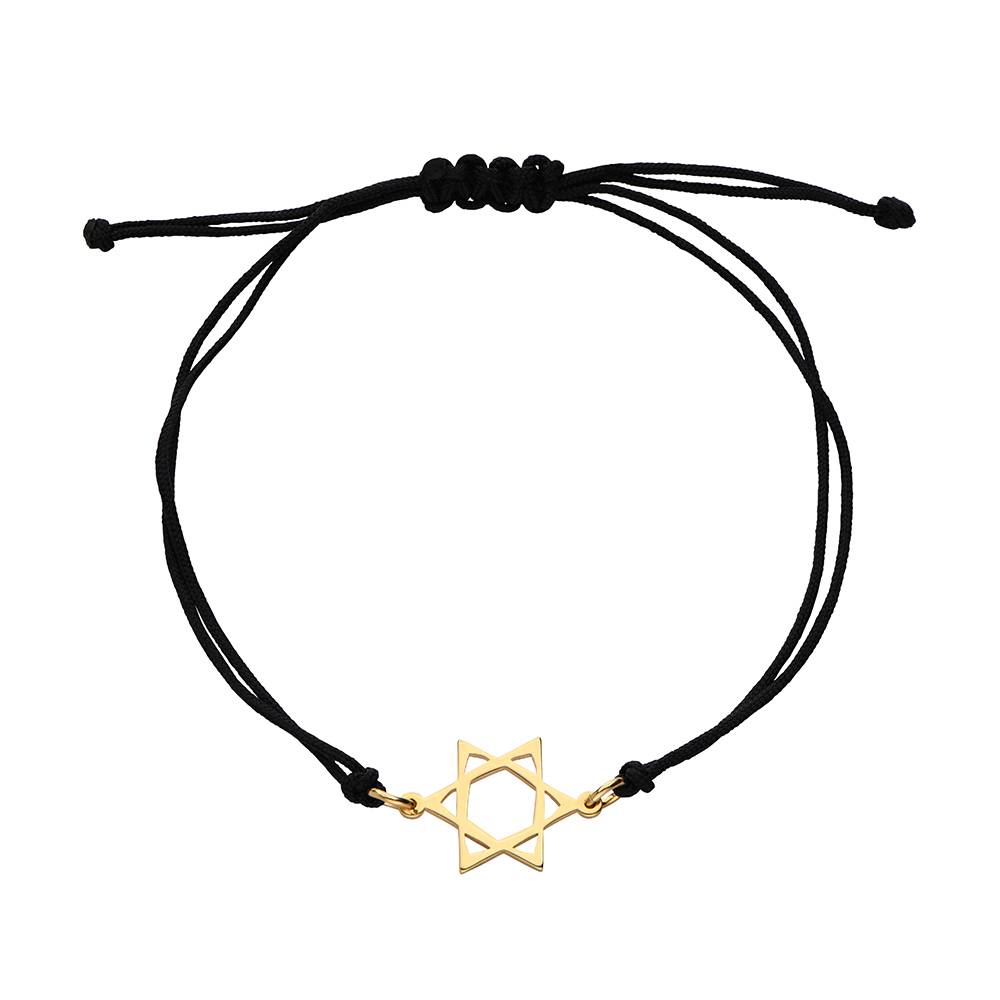 Star of David String Bracelet in 18K Gold Plating-2 Star of David String Bracelet in 18K Gold Plating-2 product photo