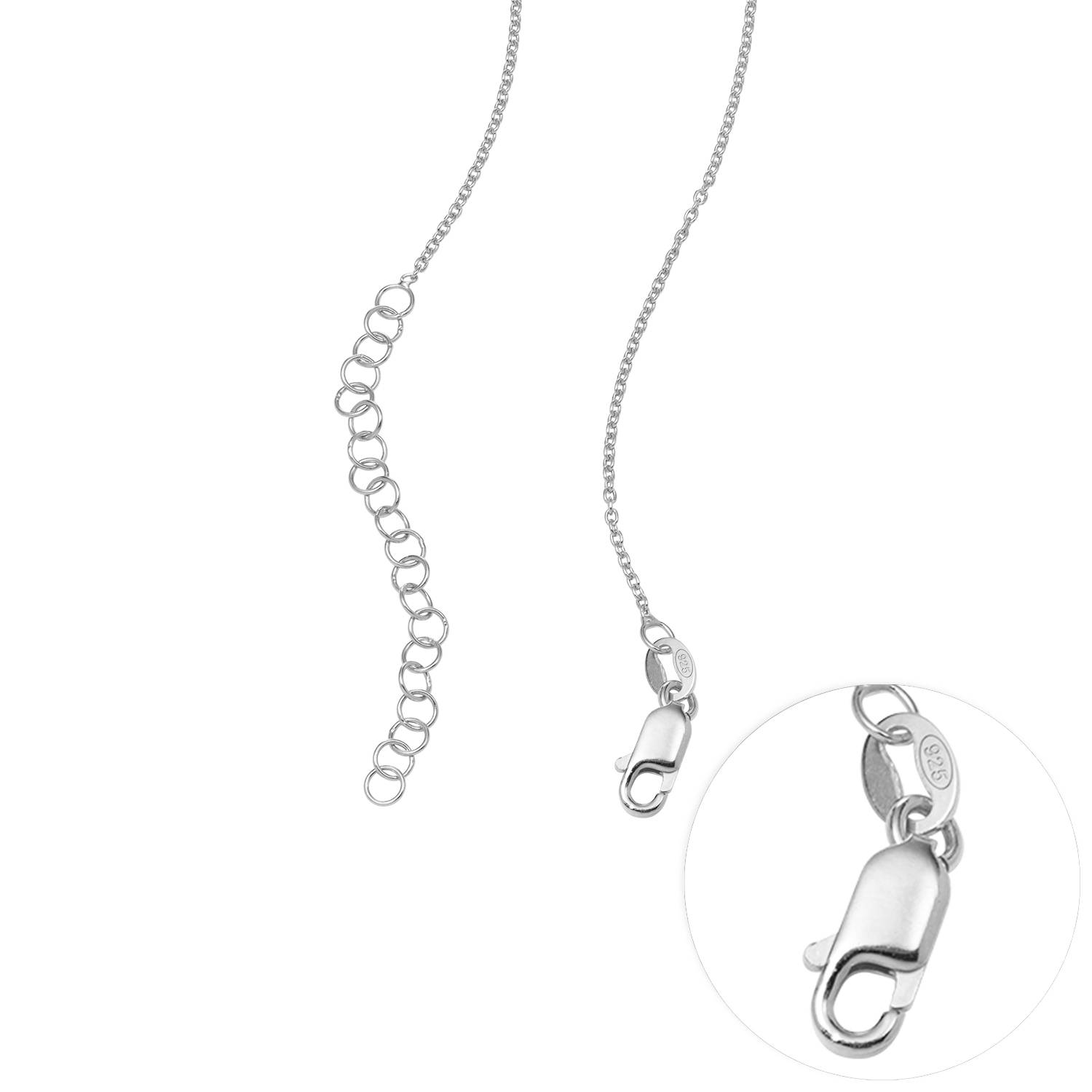 Silver Engraved Heart Necklace-3 Silver Engraved Heart Necklace-3 product photo