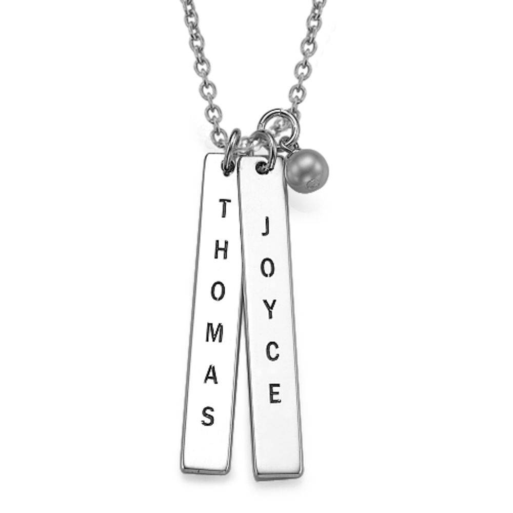 Customized Name Tag Necklace in Silver-1 Customized Name Tag Necklace in Silver-1 product photo