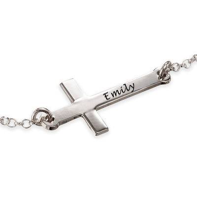 Side Cross Bracelet - Personalized-1 product photo
