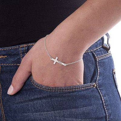 Side Cross Bracelet - Personalized-3 product photo