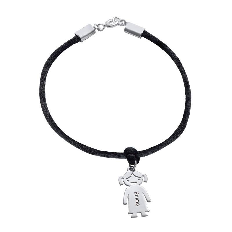 Mother’s Bracelet with Engraved Children Charms-4 product photo
