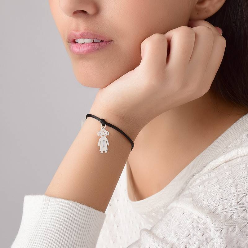 Mother’s Bracelet with Engraved Children Charms-2 product photo