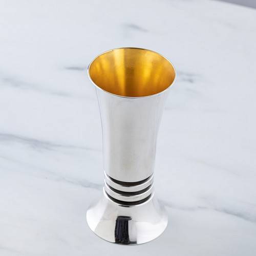 Silver and Gold Goblet Kiddush Cup by Bier Judaica-2 product photo